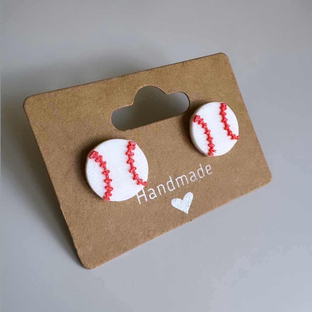 Baseball Earring Studs